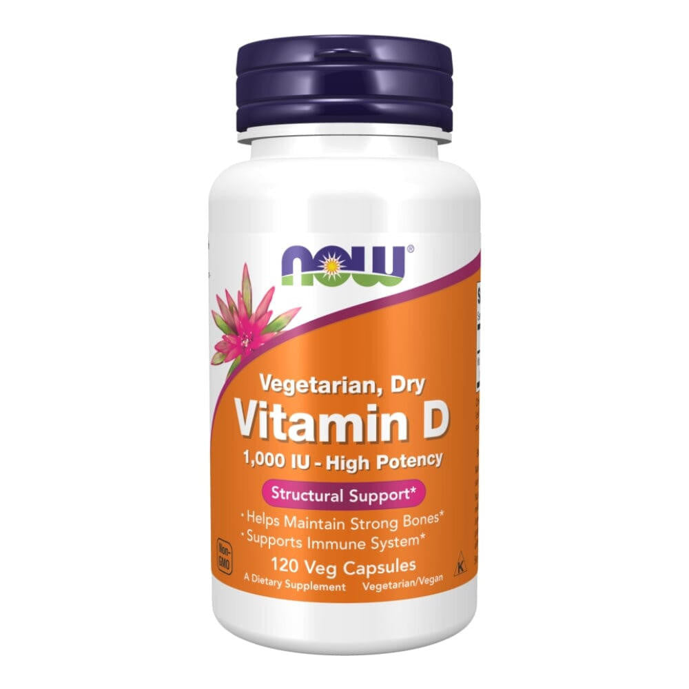  Now Foods Vitamin D 1000 IU Vegetarian 120 Vegetable Capsules 