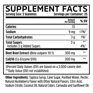  ZHOU CoQBeet Gummies Huckleberry 50 Gummies 