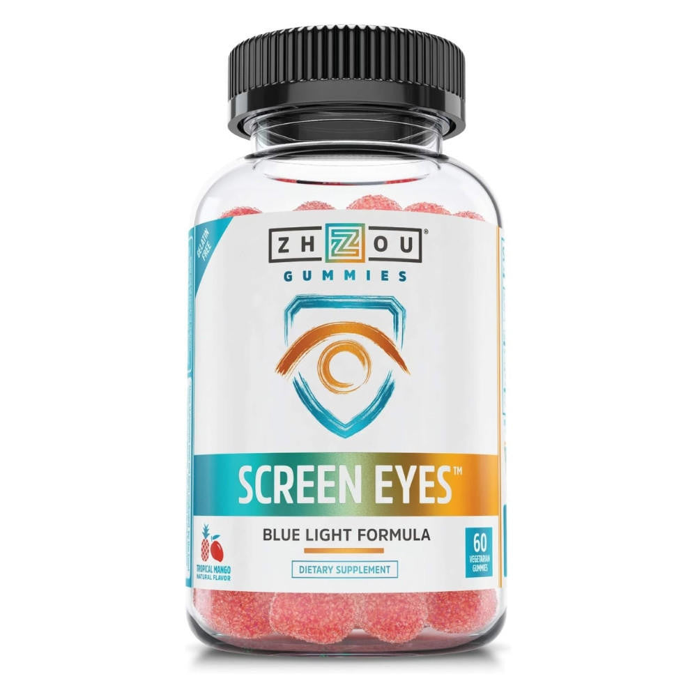  ZHOU Screen Eyes Tropical Mango 60 Vegetarian Gummies 