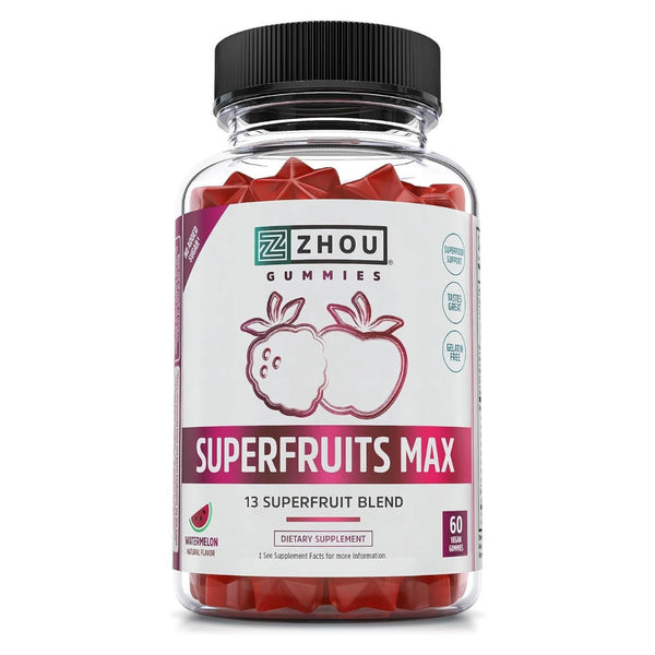  ZHOU Superfruits Max Watermelon 60 Vegan Gummies 
