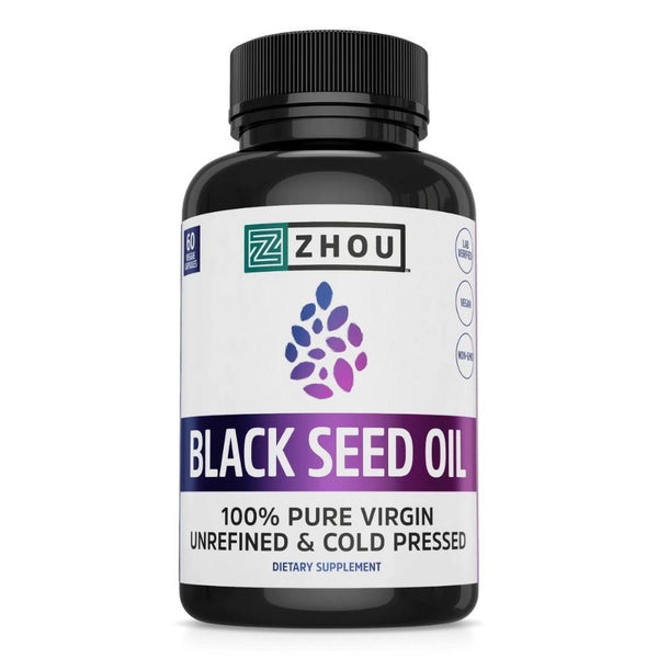 ZHOU Zhou Black Seed Oil 60 Veggie Capsules 