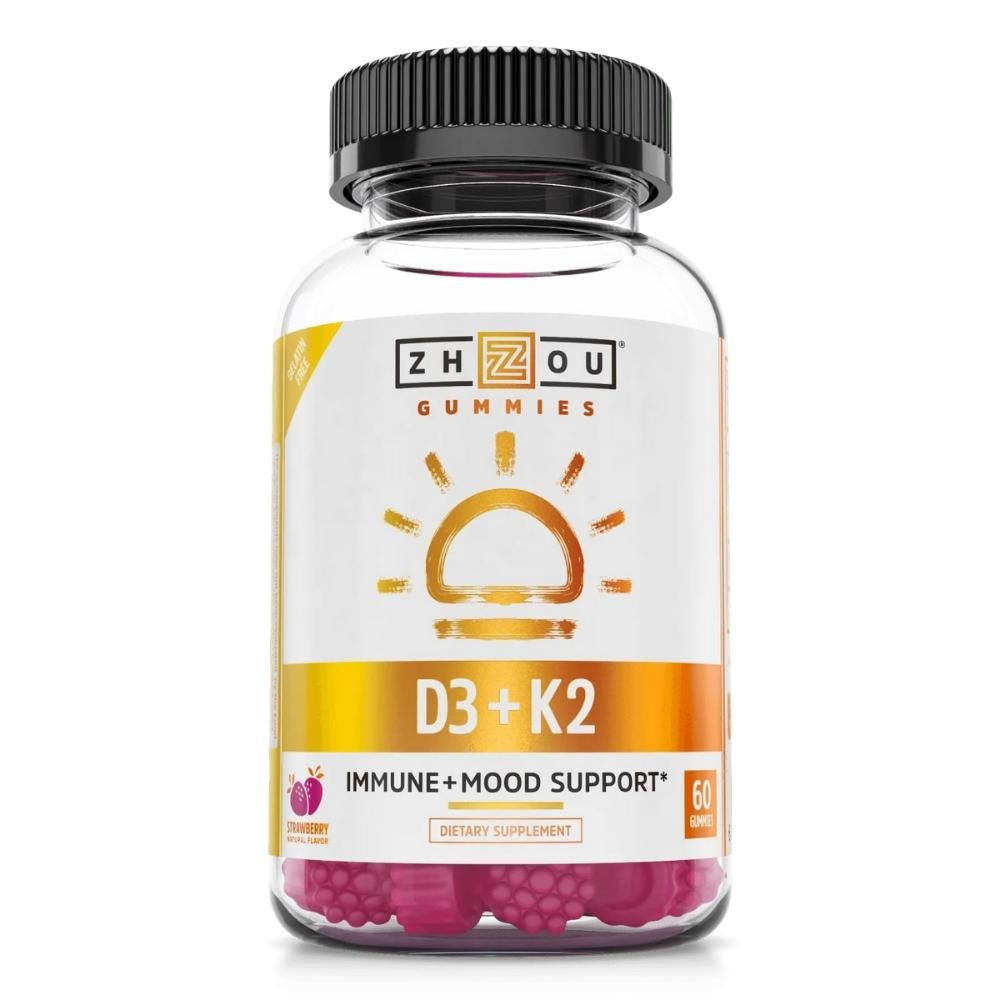  ZHOU D3 + K2 Immune & Mood Support 60 Gummies 