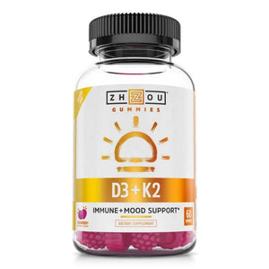  ZHOU D3 + K2 Immune & Mood Support 60 Gummies 