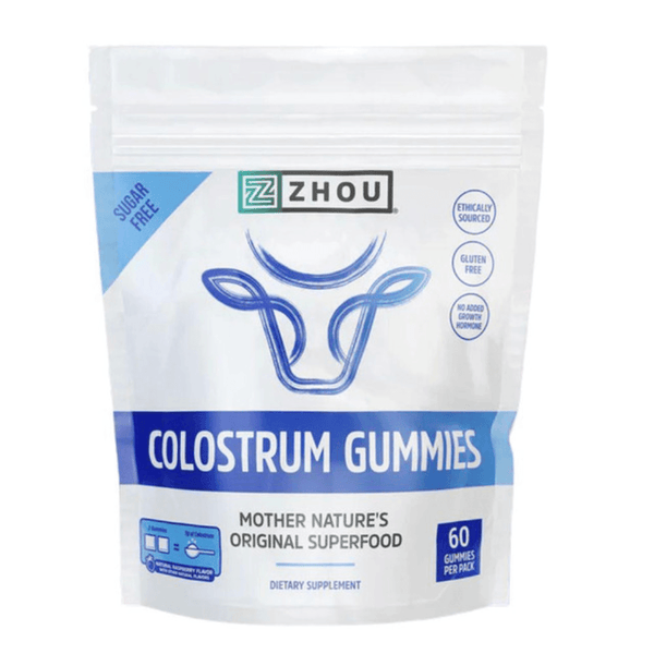 ZHOU Zhou Colostrum Gummies Natural Peach 60 Count 