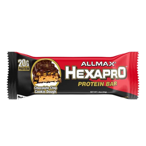 CLEARANCE: Single Allmax Hexapro Protein Bars Chocolate Chip Cookie Dough EXP 09/2026