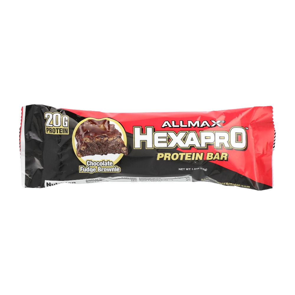 CLEARANCE: Single Allmax Hexapro Protein Bar Chocolate Fudge Brownie EXP 08/2026