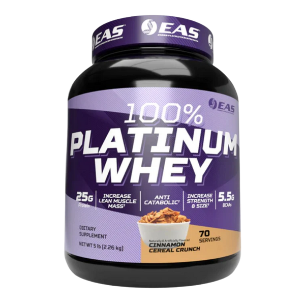 CLEARANCE: EAS Platinum Whey Protein Cinnamon Cereal 5lbs EXP 01/2026