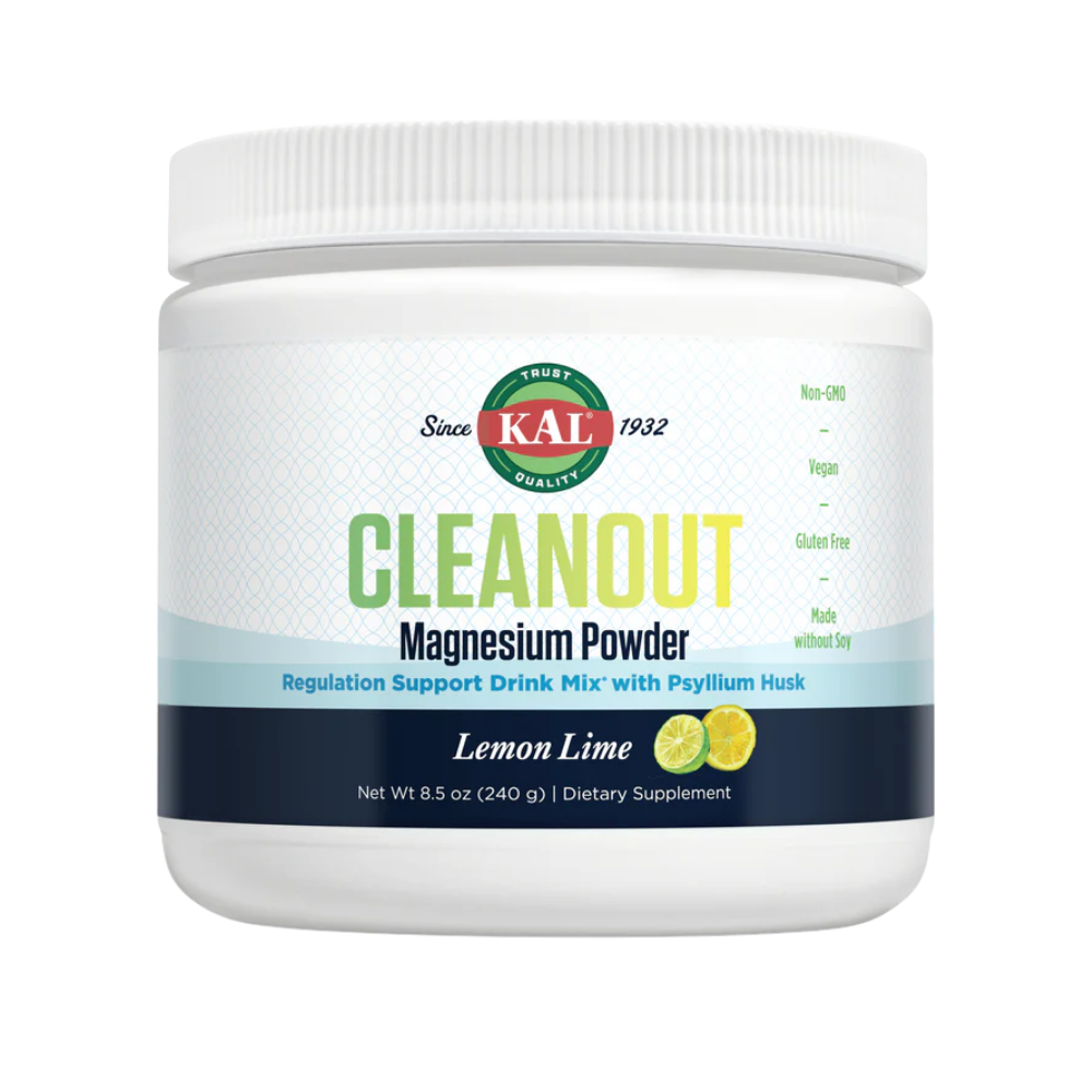 CLEARANCE: Kal Cleanout Magnesium Powder Lemon Lime 240g EXP 08/2026