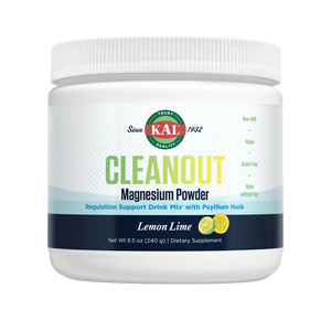 CLEARANCE: Kal Cleanout Magnesium Powder Lemon Lime 240g EXP 08/2026
