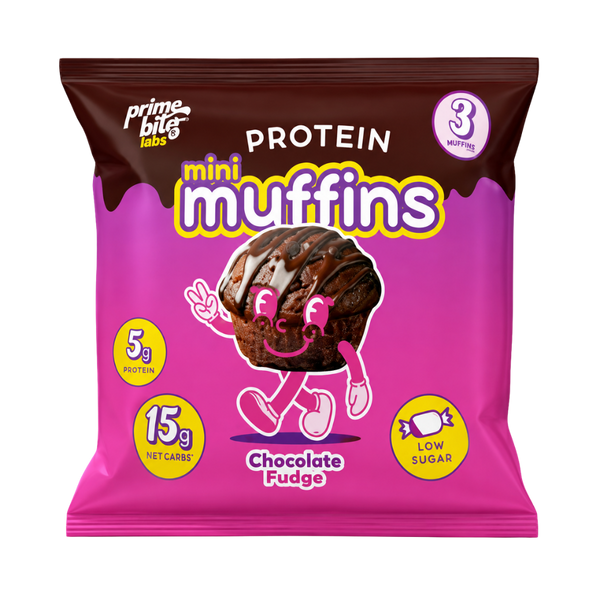 CLEARANCE: Prime Bites Mini Protein Muffins Chocolate Fudge EXP 07/2026