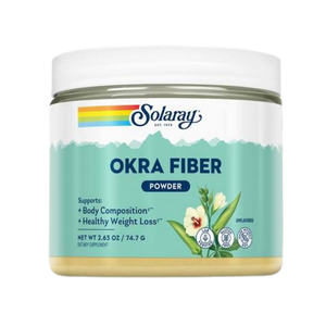 CLEARANCE: Solaray Okra Fiber Powder 74.7g EXP 09/2026