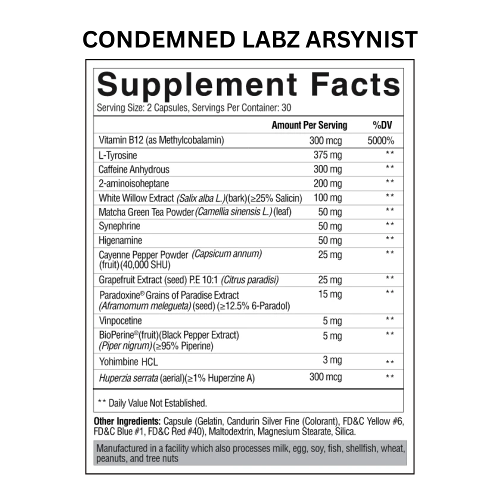 Three supplement bottles labeled 'HUMASLIN', 'ARSYNIST', and 'THYROGENIC' on a white background.