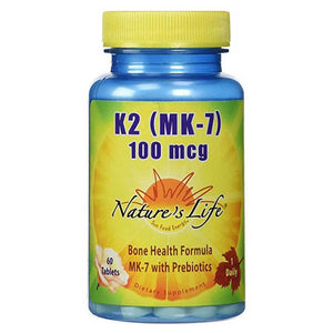  Nature's Life K2 (MK-7) 100mcg 60 Tablets 