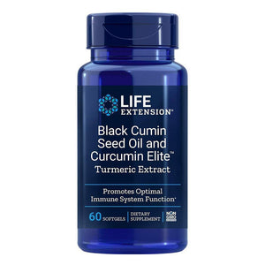  Life Extension Black Cumin Seed Oil w Curcumin Elite Turmeric Extract 60 Soft Gels 