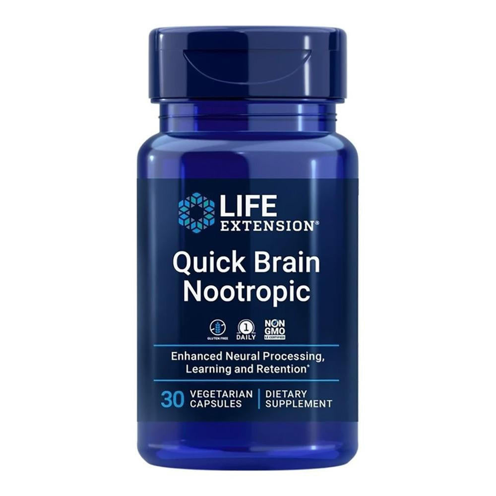  Life Extension Quick Brain Nootropic 30 Vege Capsules 