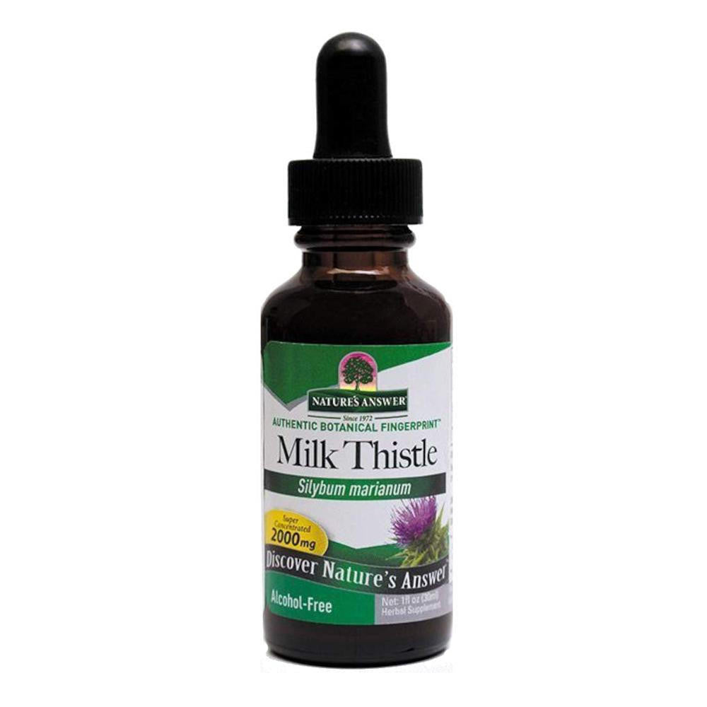  Nature's Answer Milk Thistle Alcohol Free 1oz | Healthy Liver Function 