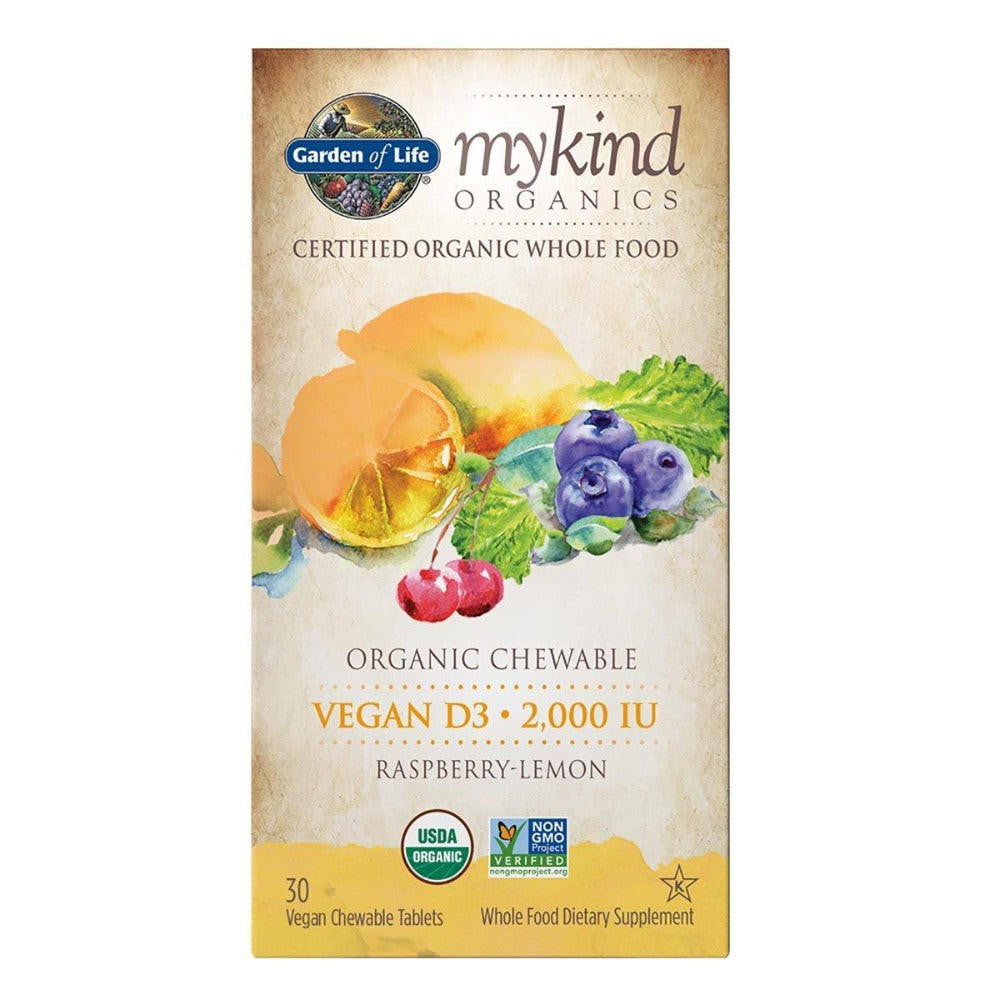  Garden of Life Kind Organics Vegan D3 Rasperry-Lemon 30VCT 