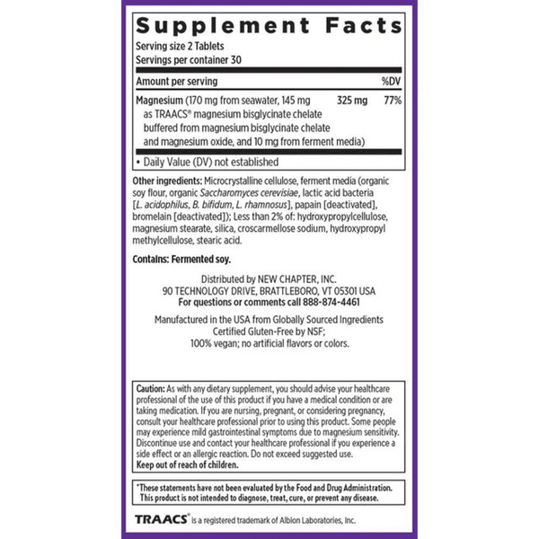  New Chapter Magnesium Complex 60 Tablets 