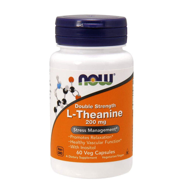  Now Foods L-Theanine 200mg 60 Capsules 