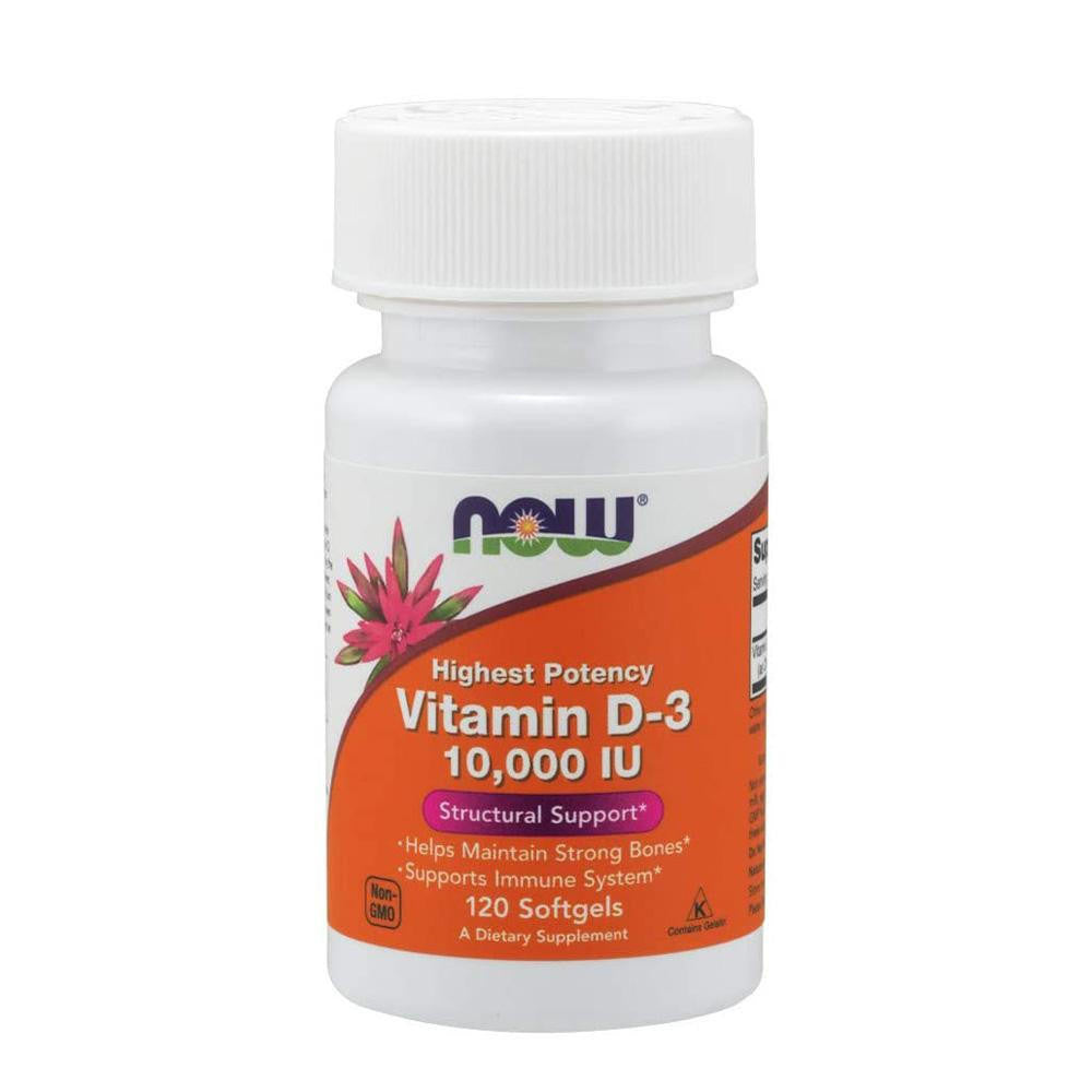  Now Foods Vitamin D-3 10,000IU 120 Softgels 
