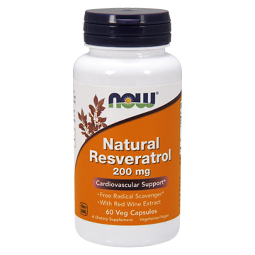  Now Foods Natural Resveratrol 200 Mg 60 Vegetable Capsules 