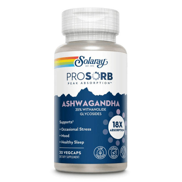  Solaray Prosorb Ashwagandha 30 Capsules 