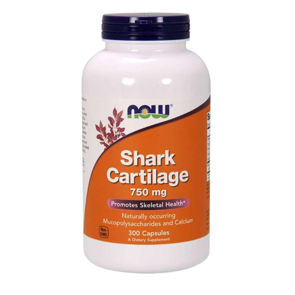  Now Foods Shark Cartilage 750mg 300 Capsules | Skeletal Health 