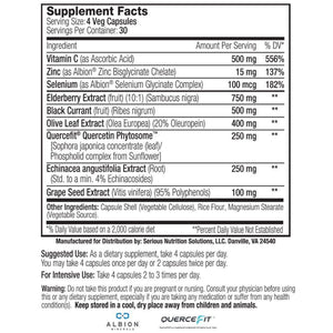  Serious Nutrition Solutions (SNS) Immune Support XT 120 Capsules 