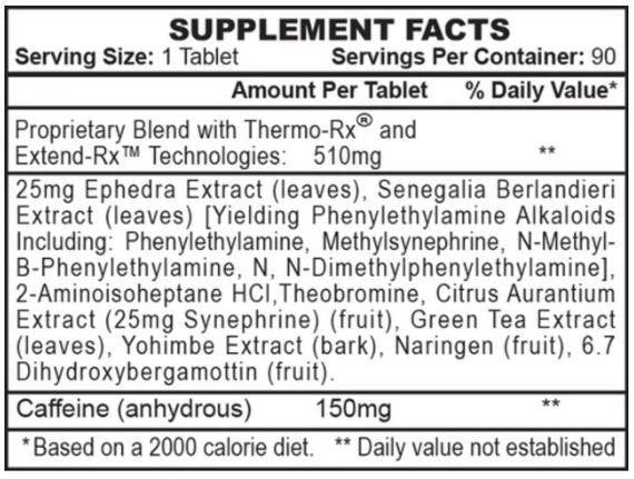 My Supplement Store Stim Rex Black Tabs 90ct 